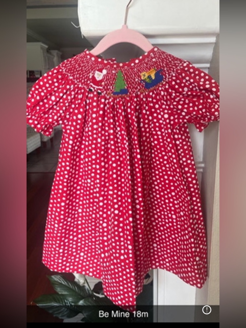 Be Mine Red Polka Dot Smocked Girls' Dress